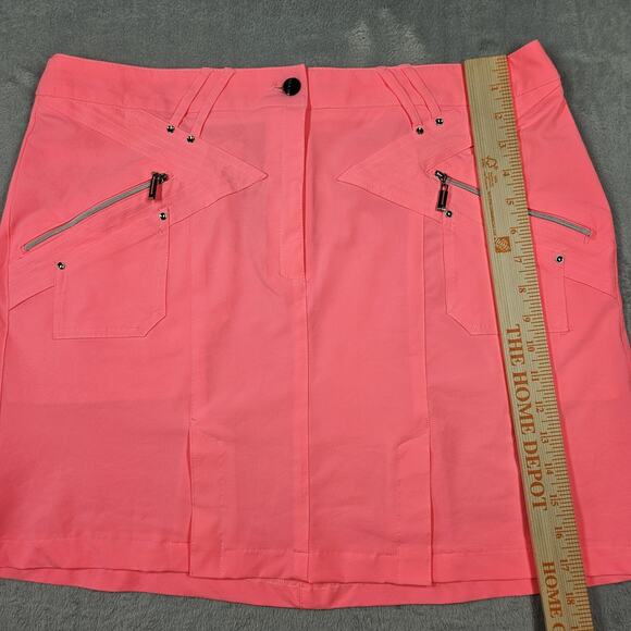 Jamie Sadock Golf Skirt Womens Size 12 Neon Hot Pink Fluorescent Sporty Preppy - Picture 9 of 9